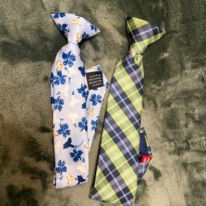 CHAPS Boys Ties - Blue/green and Light/drk blue floral